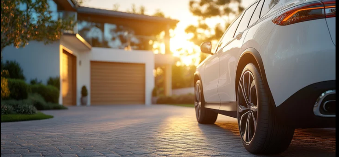 Car in driveway